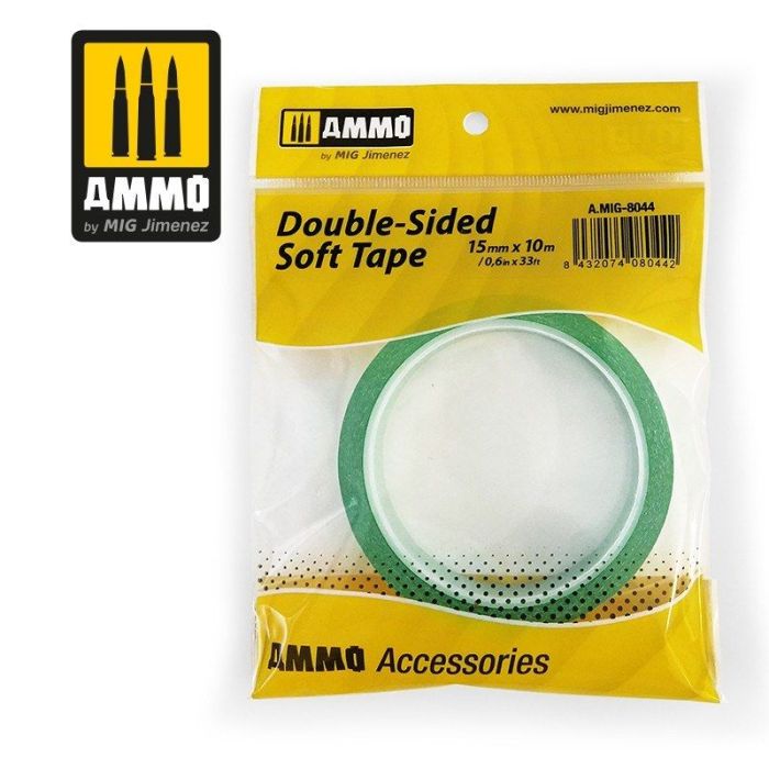 DOUBLE-SIDED SOFT TAPE 15MM X 10M A.MIG-8044