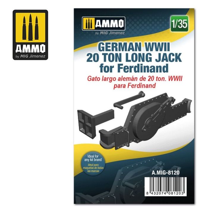 1/35 GERMAN WWII 20 TON LONG JACK FOR FERDINAND A.MIG-8120