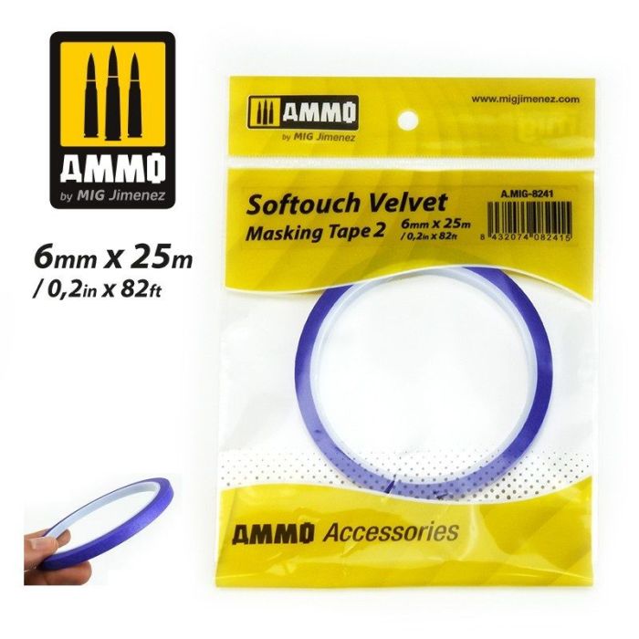 SOFTOUCH VELVET MASKING TAPE #2 6MM X 25M A.MIG-8241