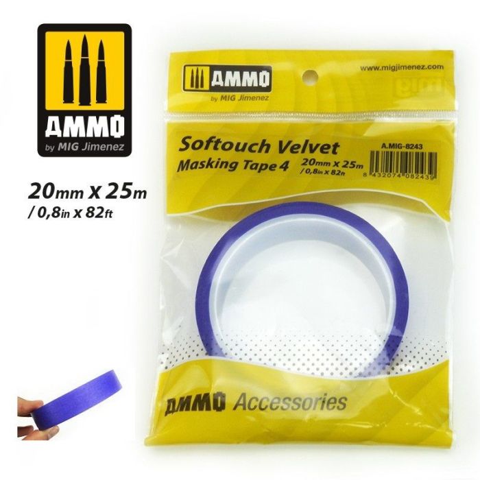 SOFTOUCH VELVET MASKING TAPE #4 20MM X 25M A.MIG-8243