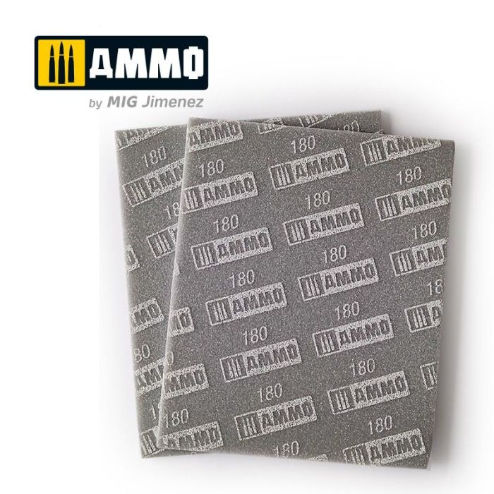 SANDING SPONGE SHEET 180 GRIT 2 PCS. A.MIG-8556