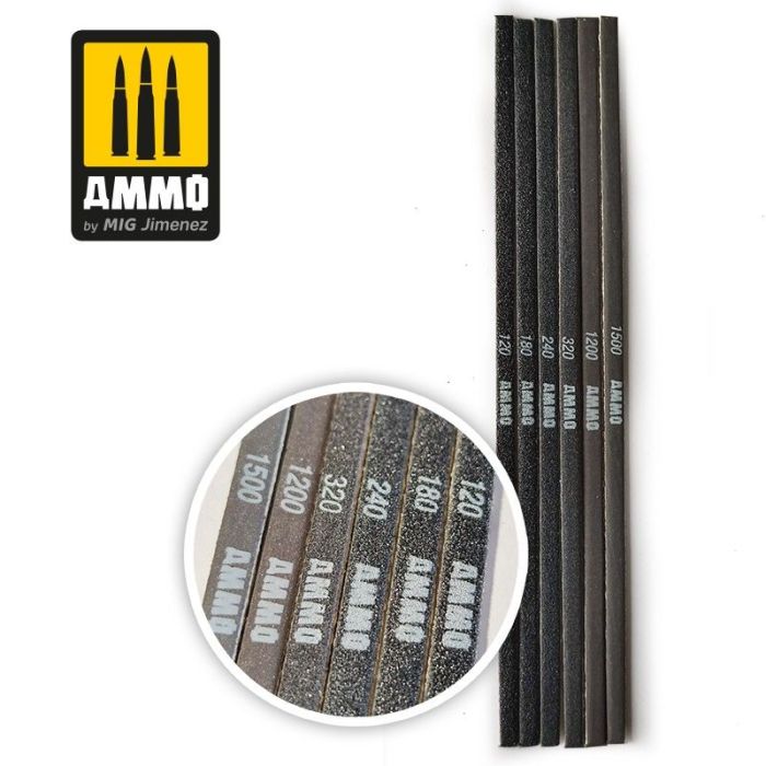 CONTOUR SANDING STICKS 120/180/240/3201200/1500 GR A.MIG-8568
