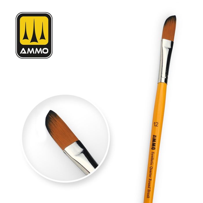 AMMO SYNTHETIC QUARTER ROUND BRUSH NO. 12 A.MIG-8586