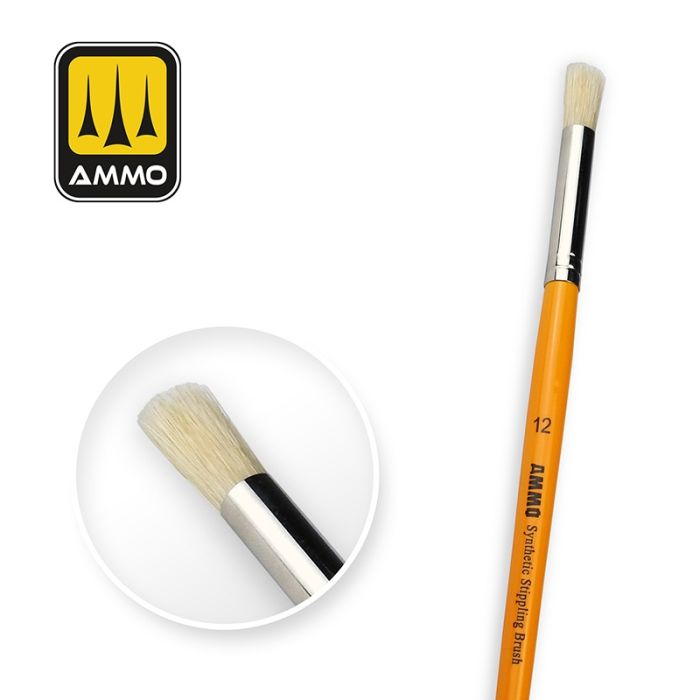 AMMO SYNTHETIC STIPPLING BRUSH NO. 12 A.MIG-8587