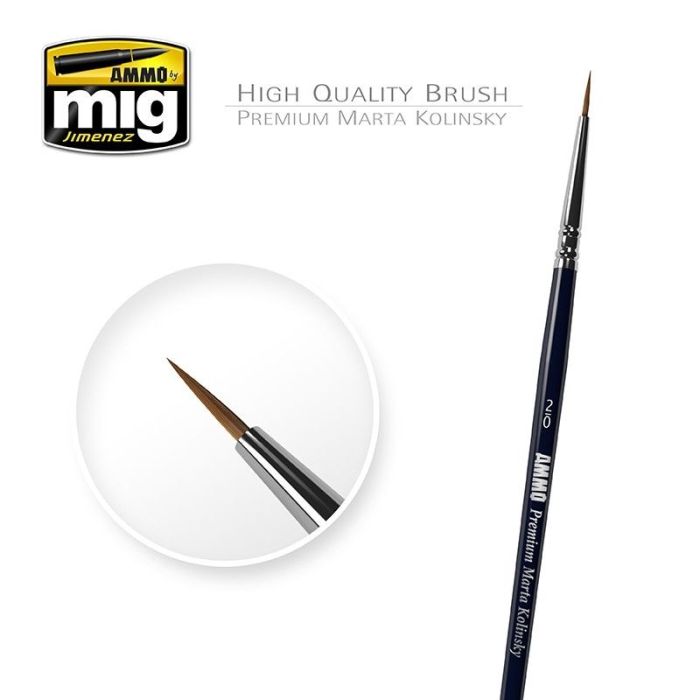 AMMO MARTA KOLINSKY PREMIUM ROUND BRUSH NO. 2/0 A.MIG-8601