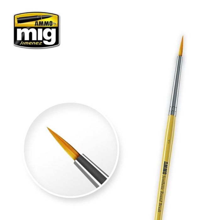 AMMO SYNTHETIC ROUND BRUSH NO. 1 A.MIG-8613