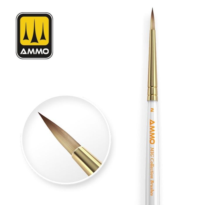 AMMO MIG COLLECTION BRUSHES CONICAL Ø2 A.MIG-8716