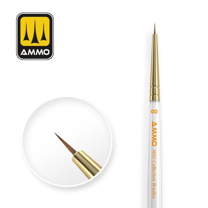 AMMO MIG COLLECTION BRUSHES CONICAL Ø00 (4/24) * A.MIG-8719