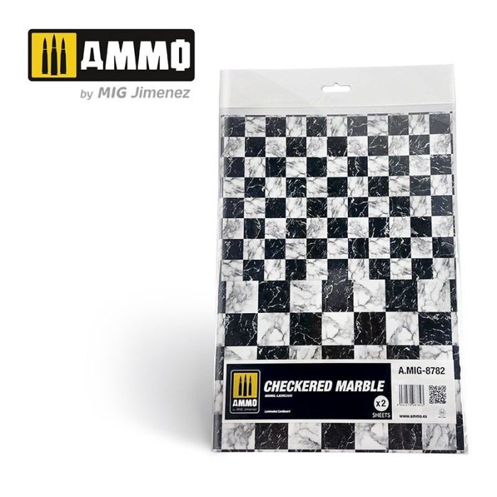 MARBLE CHECKERED, SMOOTH SHEET OF MARBLE 2 PCS. A.MIG-8782