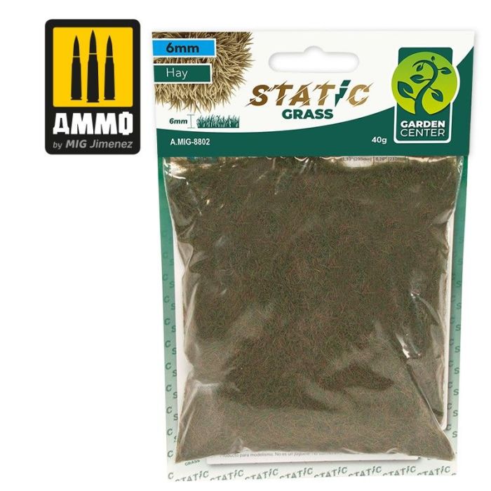 STATIC GRASS HAY 6 MM 50 GR A.MIG-8802