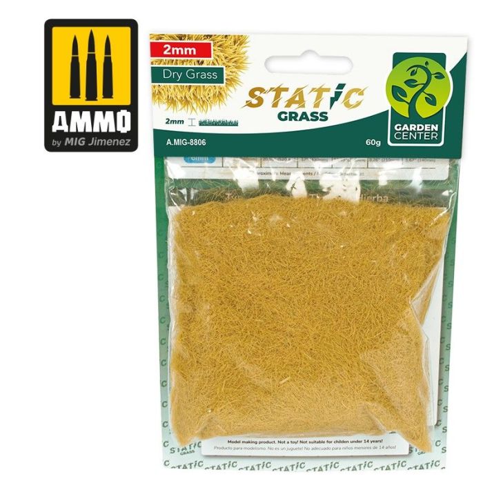 STATIC GRASS DRY GRASS 2 MM 40 GR A.MIG-8806