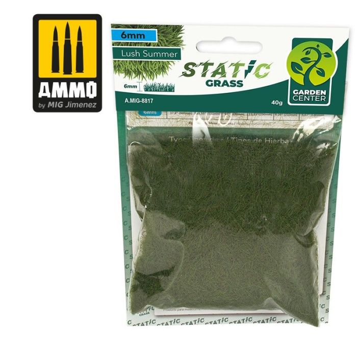 STATIC GRASS LUSH SUMMER 6 MM 40 GR A.MIG-8817