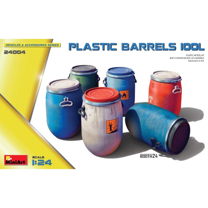 1/24 PLASTIC BARRELS 100L 6 PCS. 24004