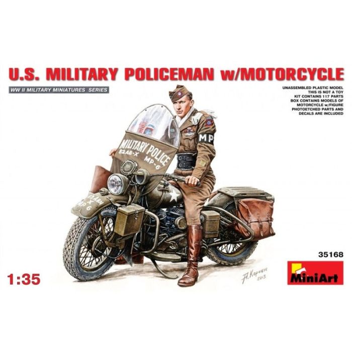 1/35 U.S.MILLITARY POLICEMAN W. MOTORCYCLE 35168