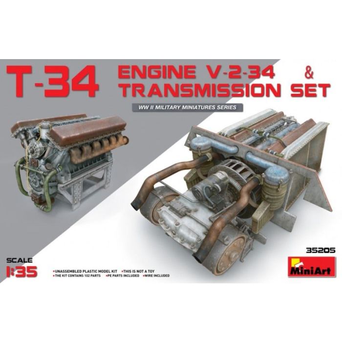 1/35 T-34 ENGINEV-2-34 en TRANSMISSION SET 35205