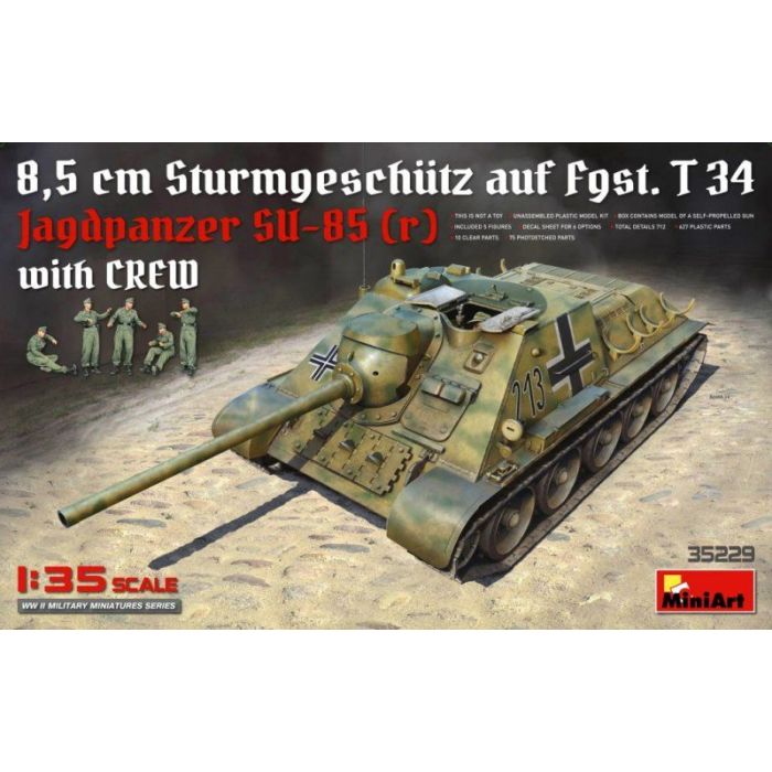 1/35 JAGDPANZER SU-85 R W/CREW 35229