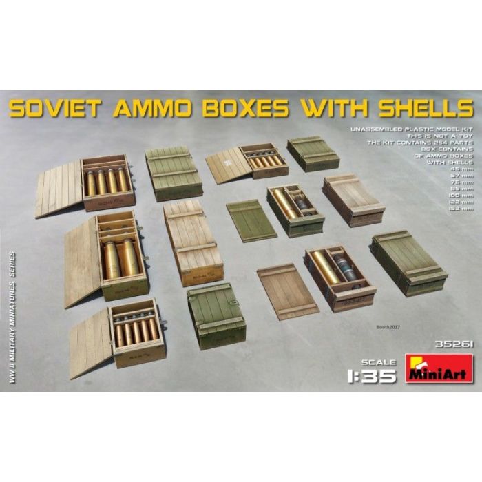 1/35 SOVIET AMMO BOXES W/SHELLS 35261