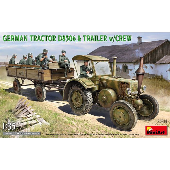 1/35 GERMAN TRACTOR D8506 en TRAILER W/CREW 35314