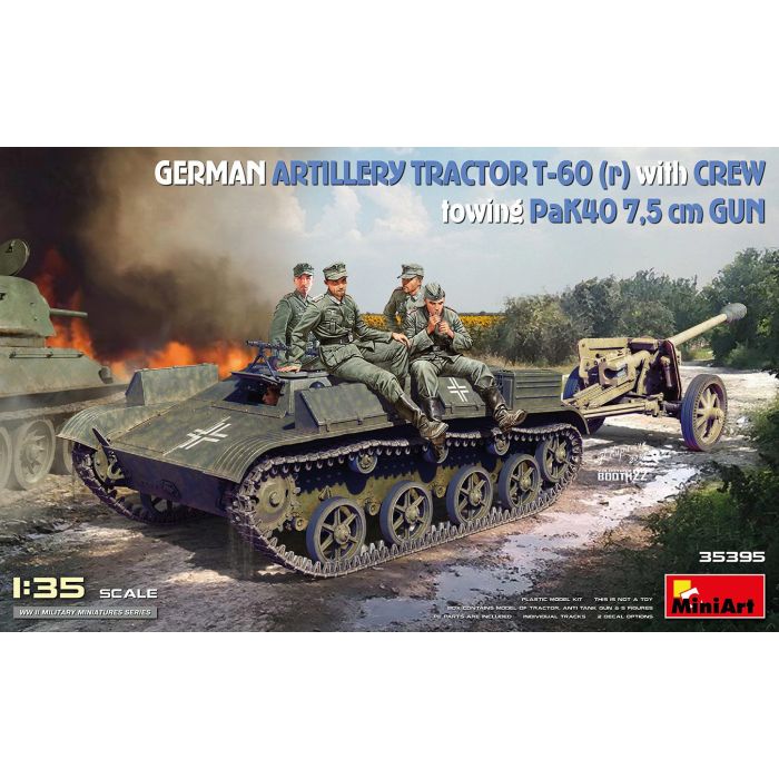 1/35 GERMAN ARTIL. TRACTOR T-60 W/PAK 40 GUN en CREW 35395