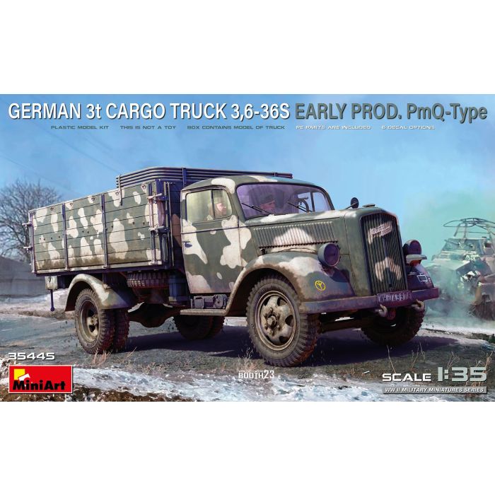 1/35 GERMAN 3T CARGO TRUCK 3,6-36S. EARLY PMQ-TYPE 35445