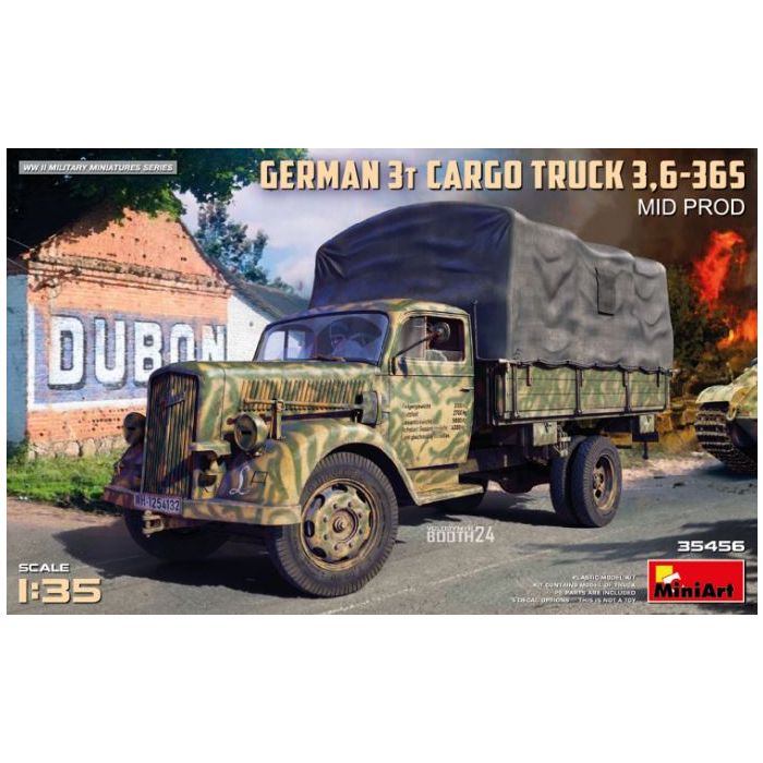 1/35 GERMAN 3T CARGO TRUCK 3,6-36S MID PROD (01/25) * 35456