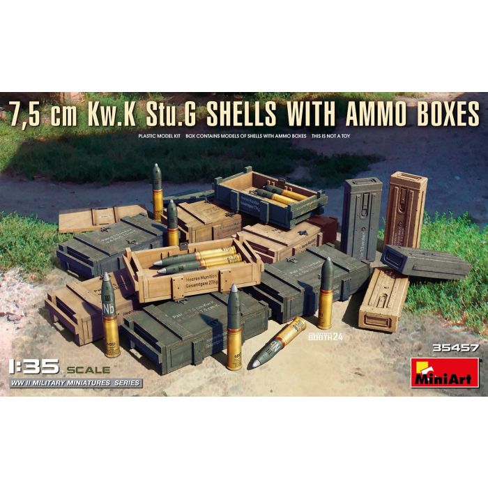 1/35 7,5 CM KW.K STU.G. SHELLS WITH AMO BOXES 35457
