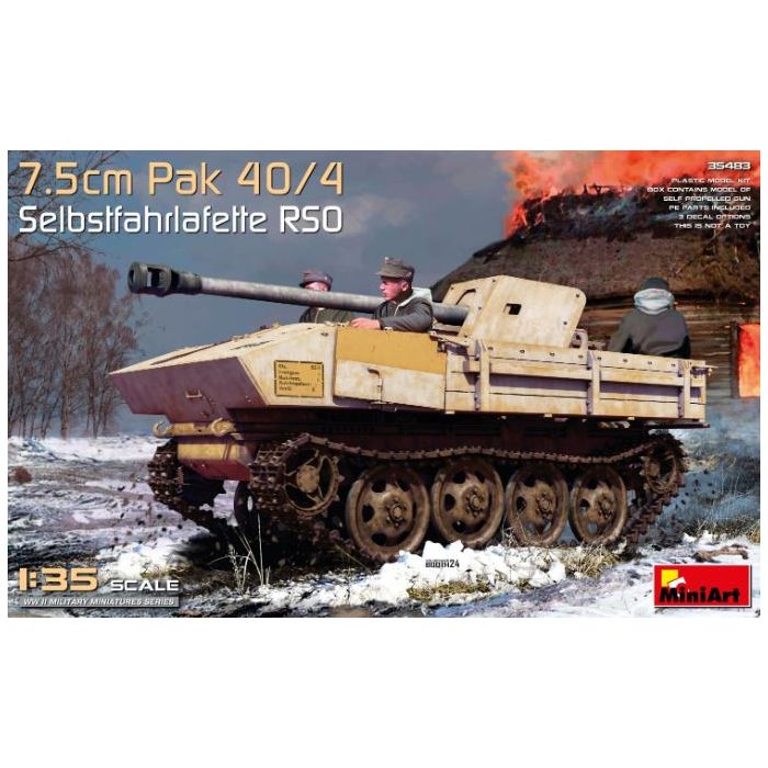 1/35 7.5CM PAK 40/4 AUF GEP. SELBSTFAHRLAFETTE RSO (04/25) * 35483