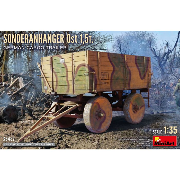 1/35 SONDERANHANGER OST 1,5T. GERMAN CARGO TRAILER (07/25) * 35487