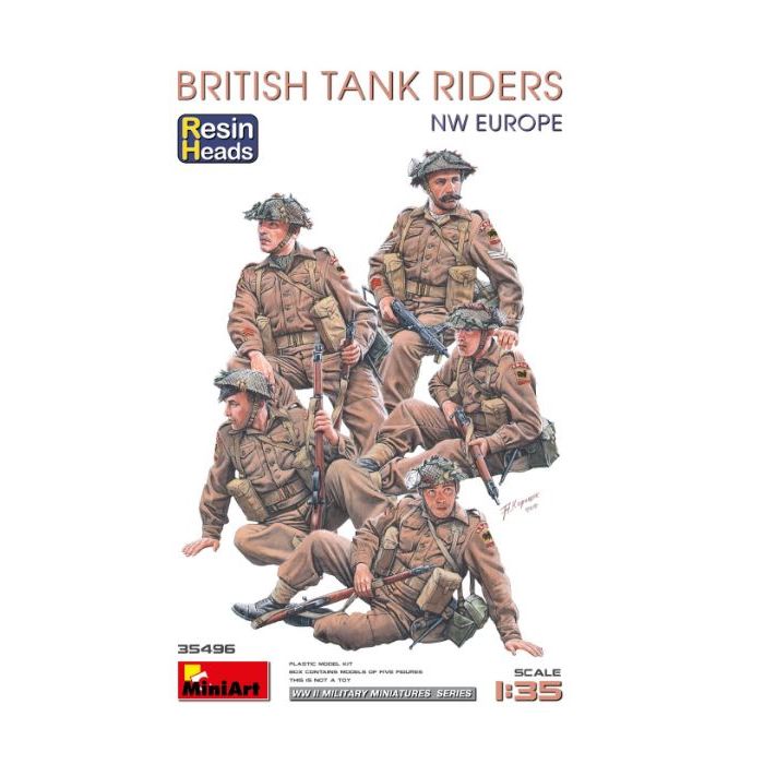1/35 BRITISH TANK RIDERS (NW EUROPE). RESIN HEADS (04/25) * 35496