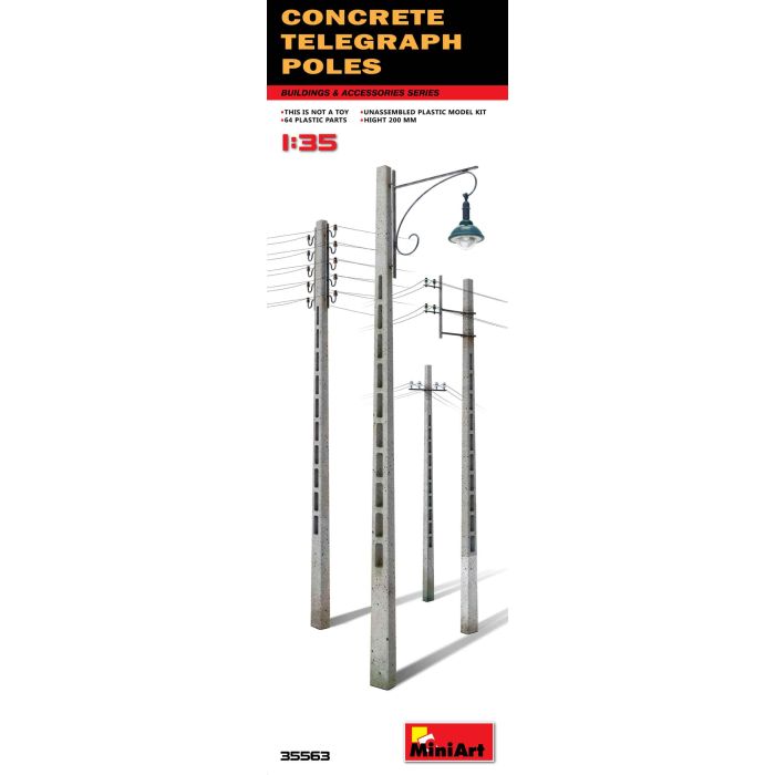 1/35 CONCRETE TELEGRAPH POLES 35563