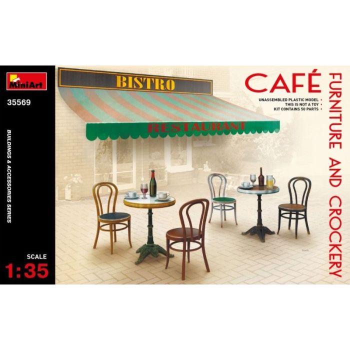 1/35 CAFE FURNITURE en CROCKERY 35569