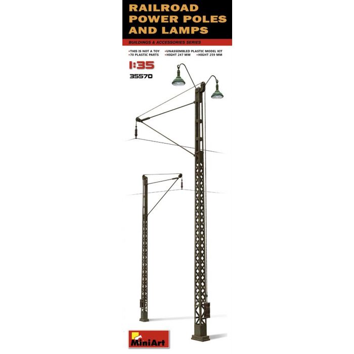 1/35 RAILROAD POWER POLES en LAMPS 35570