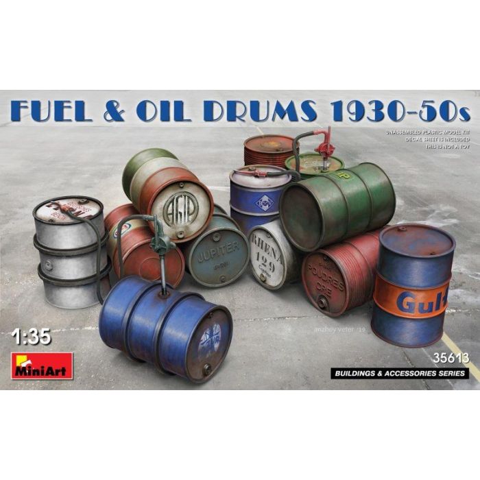 1/35 FUEL en OIL DRUMS 1930-50S 35613