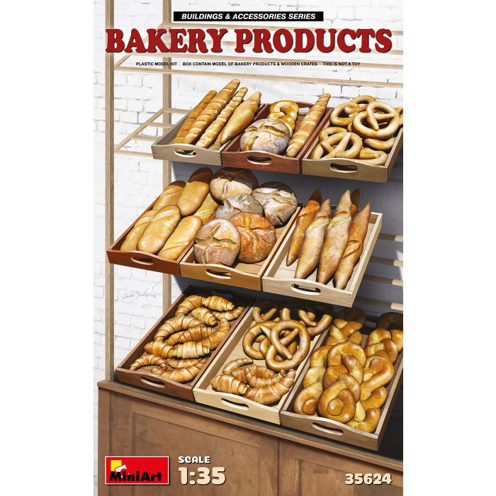 1/35 BAKERY PRODUCTS en WOODEN CRATES 35624