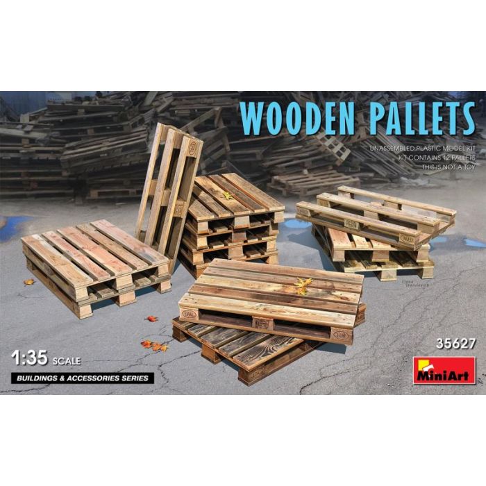 1/35 WOODEN PALLETS 12 PC. 35627