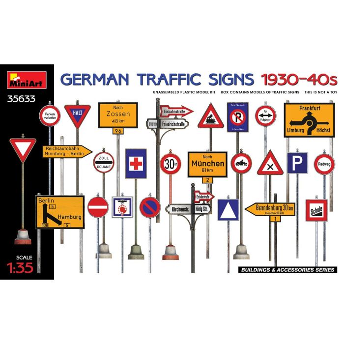 1/35 GERMAN TRAFFIC SIGNS 1930-40'S 35633