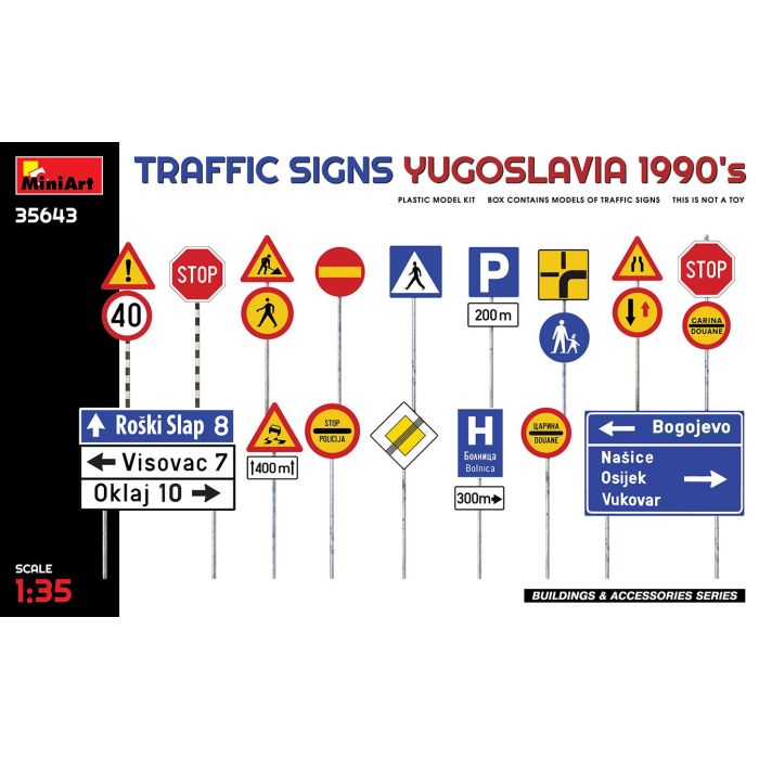 1/35 TRAFFIC SIGNS. YUGOSLAVIA 1990'S 35643