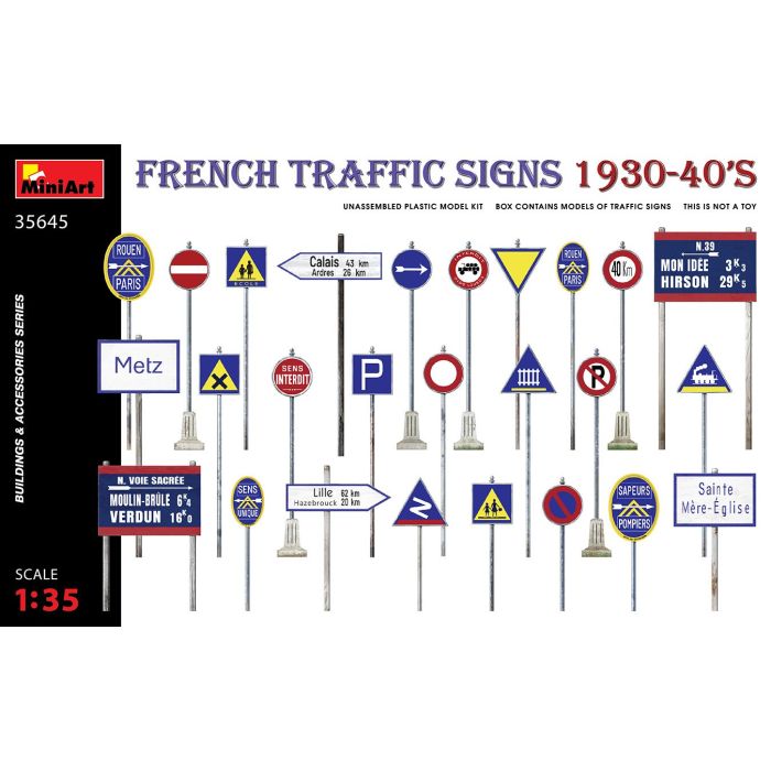 1/35 FRENCH TRAFFIC SIGNS 1930-40’S 35645