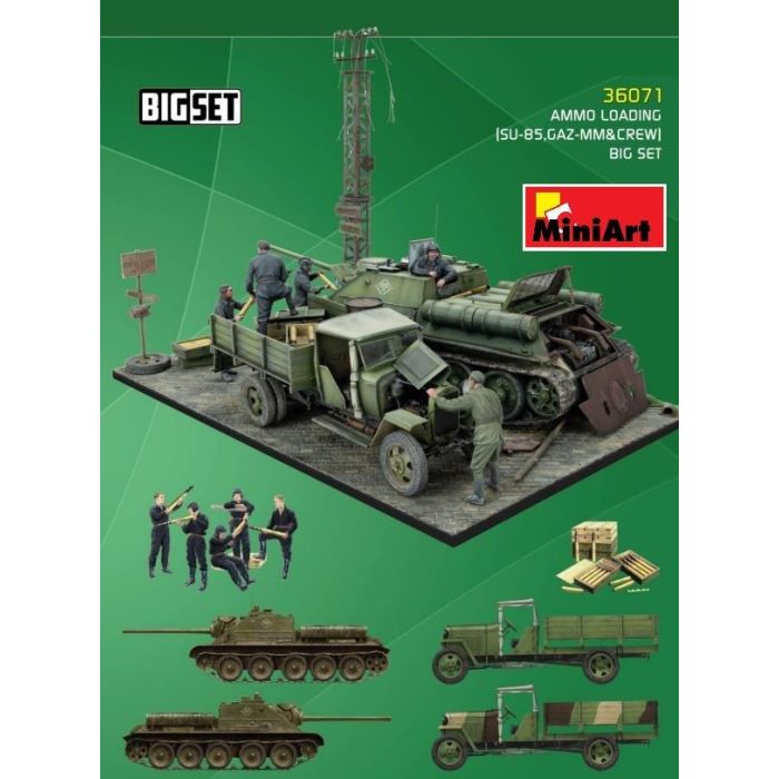 1/35 AMMO LOADING SU-85, GAZ-MMenCREW BIG SET 36071