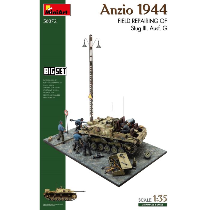 1/35 ANZIO 1944. FIELD REPAIR OF STUG III. AUSF. G. (05/25) 36072