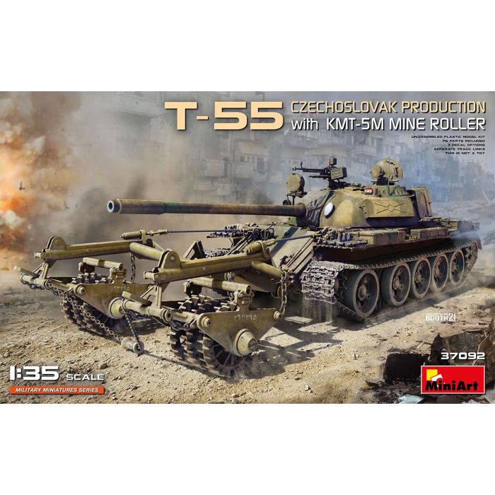 1/35 T-55 CZECHOSLOVAK PRODUCTION W KMT-5M MINE 37092