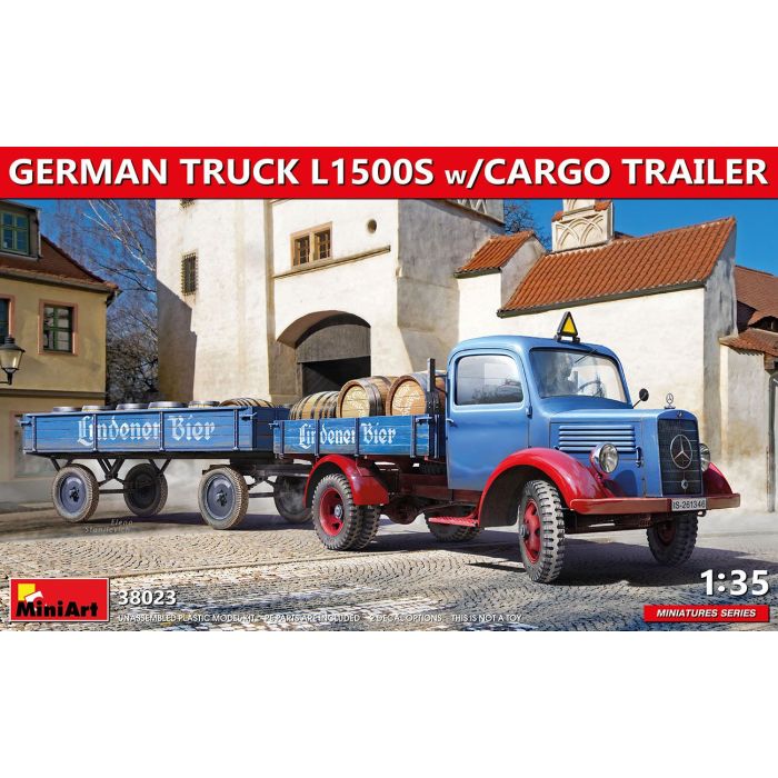 1/35 GERMAN TRUCK L1500S W/CARGO TRAILER 38023
