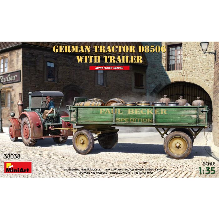 1/35 GERMAN TRACTOR D8506 WITH TRAILER 38038