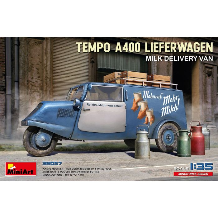 1/35 TEMPO A400 LIEFERWAGEN MILK DELIVERY VAN 38057
