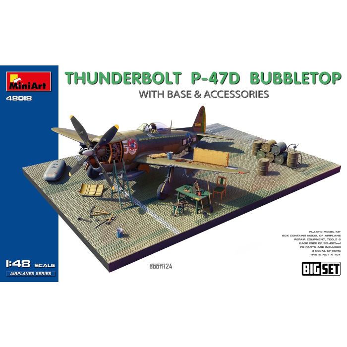 1/48 P-47D THUNDERBOLT BUBBLETOP W/BASE en ACCESS 48018