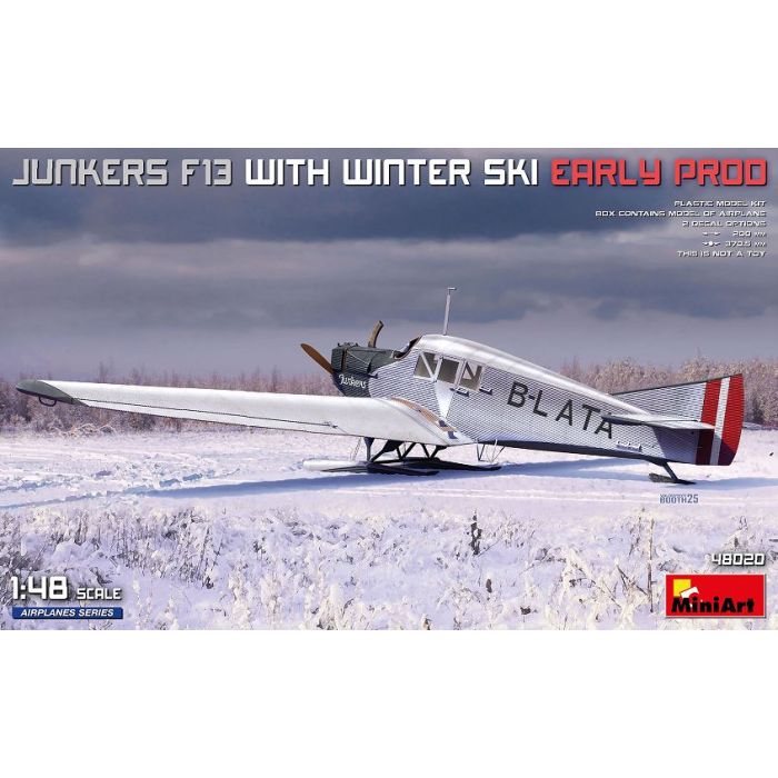 1/48 JUNKERS F13 WITH WINTER SKI. EARLY PROD 48020