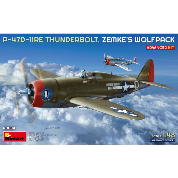 1/16 P-47D-11RE THUNDERBOLT. ZEMKE'S WOLFPACK.  ADVANCED KIT 48034