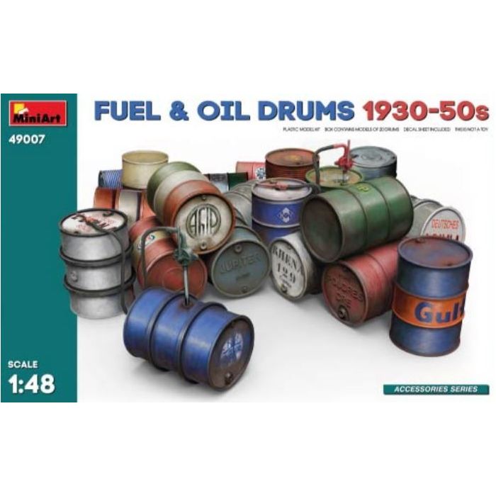 1/48 FUEL en OIL DRUMS 1930-50S 49007