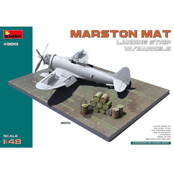 1/48 MARSTON MAT LANDING STRIP W/BARRELS 49019