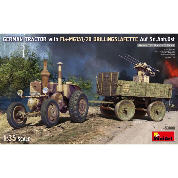 1/35 GERMAN TRACTOR WITH FLA-MG151/20 DRILLINGSLAFETTE 53008